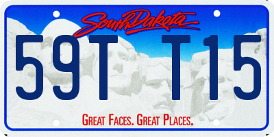 SD license plate 59TT15