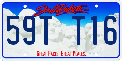 SD license plate 59TT16