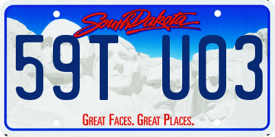 SD license plate 59TU03