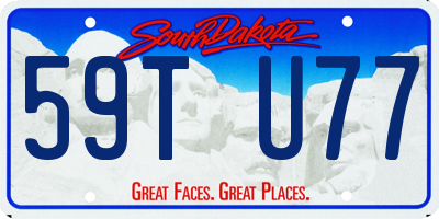 SD license plate 59TU77