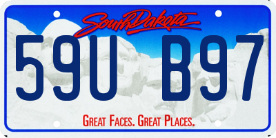 SD license plate 59UB97