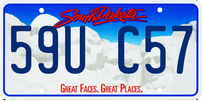 SD license plate 59UC57