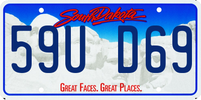 SD license plate 59UD69