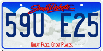 SD license plate 59UE25