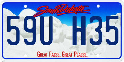 SD license plate 59UH35