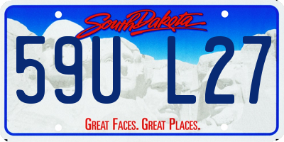 SD license plate 59UL27