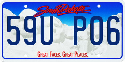 SD license plate 59UP06