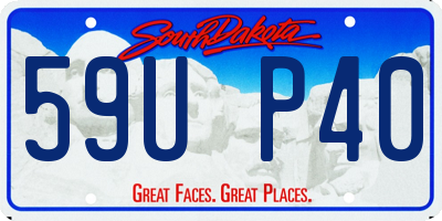 SD license plate 59UP40