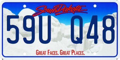 SD license plate 59UQ48