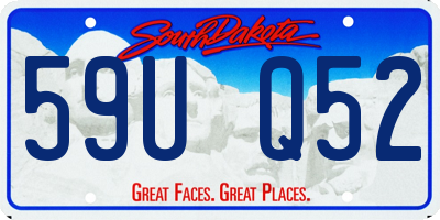 SD license plate 59UQ52