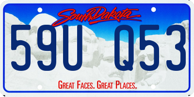 SD license plate 59UQ53