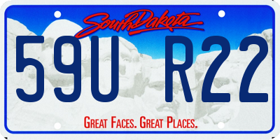 SD license plate 59UR22
