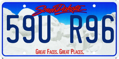 SD license plate 59UR96