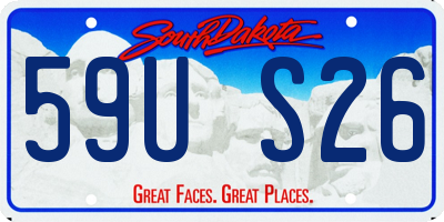 SD license plate 59US26