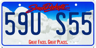 SD license plate 59US55