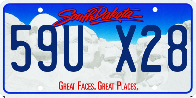 SD license plate 59UX28