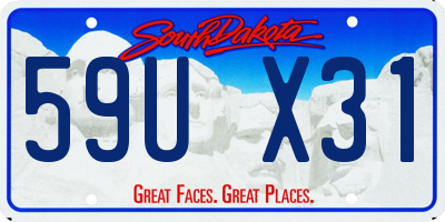 SD license plate 59UX31