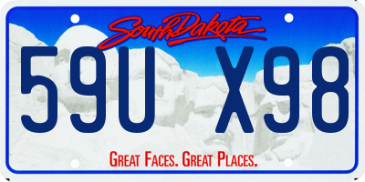 SD license plate 59UX98