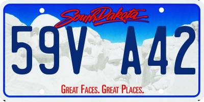 SD license plate 59VA42
