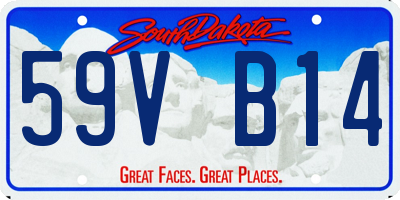 SD license plate 59VB14