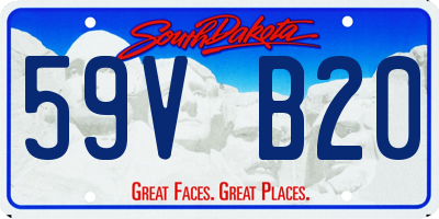 SD license plate 59VB20