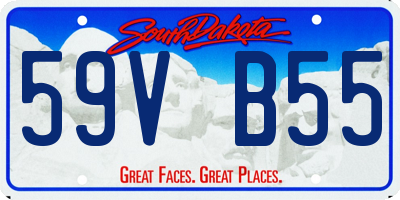 SD license plate 59VB55