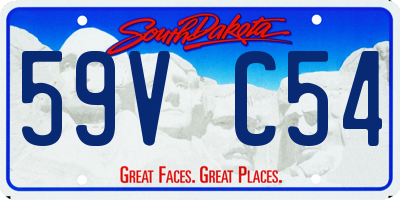 SD license plate 59VC54