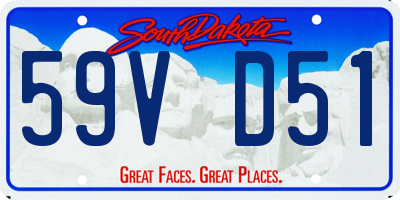 SD license plate 59VD51