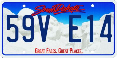 SD license plate 59VE14