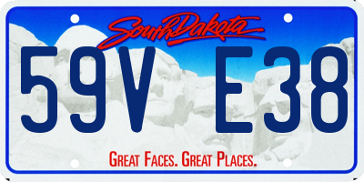 SD license plate 59VE38