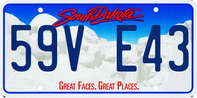 SD license plate 59VE43