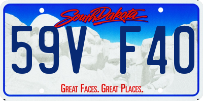 SD license plate 59VF40