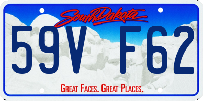 SD license plate 59VF62