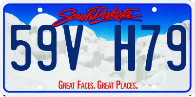 SD license plate 59VH79