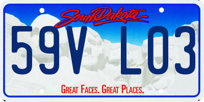 SD license plate 59VL03