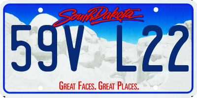 SD license plate 59VL22