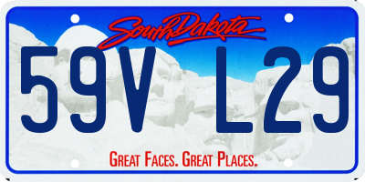 SD license plate 59VL29