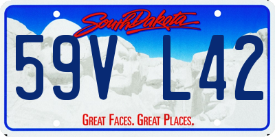 SD license plate 59VL42