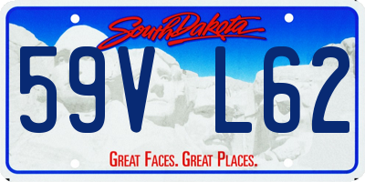 SD license plate 59VL62
