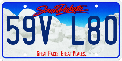 SD license plate 59VL80