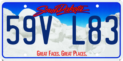 SD license plate 59VL83