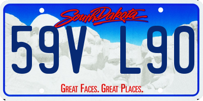 SD license plate 59VL90