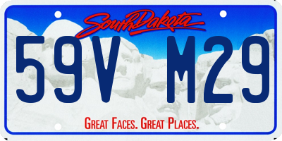 SD license plate 59VM29