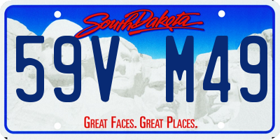 SD license plate 59VM49
