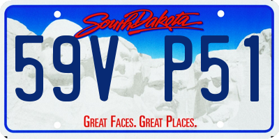 SD license plate 59VP51