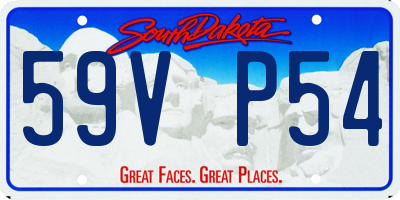 SD license plate 59VP54
