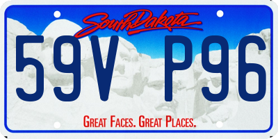 SD license plate 59VP96