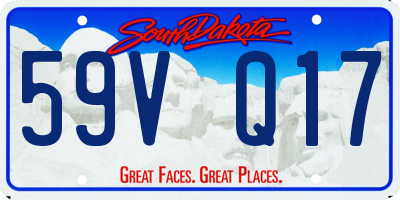 SD license plate 59VQ17