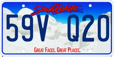 SD license plate 59VQ20