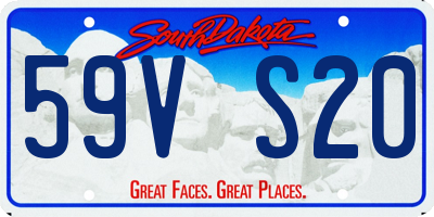 SD license plate 59VS20